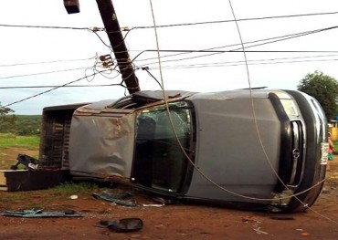 Conductor alcoholizado Choca contra columna tras persecución 